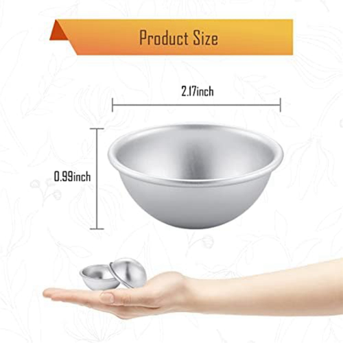 20 Pieces 10 Set DIY Metal Bath Ball Mold 5.5X2.5cm 2