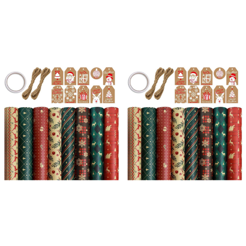 8 Sheets ,for Christmas Birthday Party Wrapping