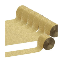 6 Rolls Gold Crepe Paper Streamers for Wedding Festival Party Decor