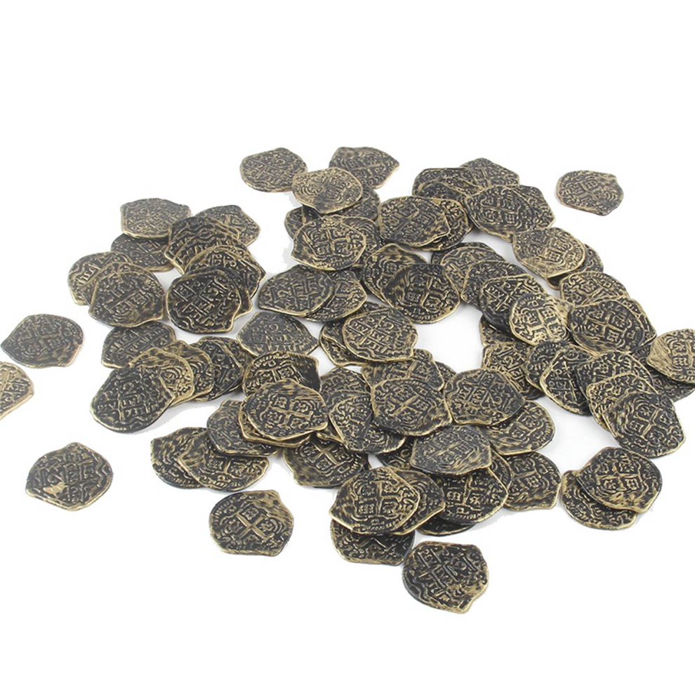 300 Pcs Plastic Coins Pirate Coins Coins for Toys Cosplay-image-OPC-PJ8YYGY-NEW