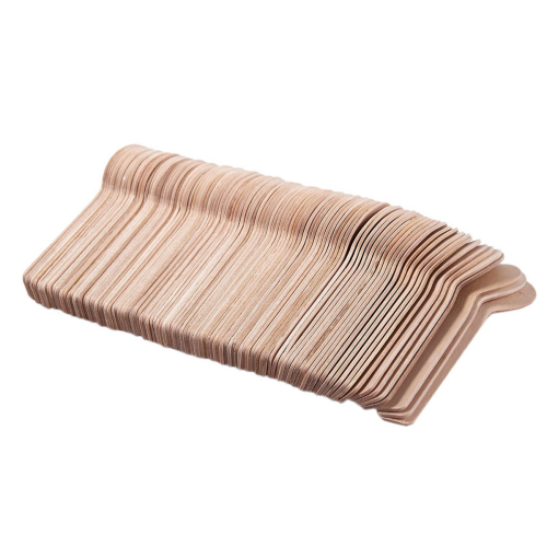 100Pcs Disposable Wooden Spoon Mini Ice Cream Spoon 1