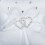 White Double Heart Rhinestone Ring Pillow Ring Bearer Cushion 3