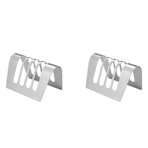 2X Toast Bread Holder 4 Slots Bread Loaf Stand Stainless Steel 2