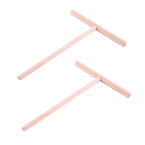 T Shape Crepe Maker Pancake Batter Wooden Spreader Stick DIY Use 1pc