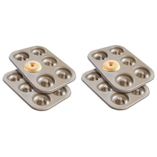Madeleine Pan,Non-Stick Donut Pan, 2 Pieces Carbon Steel Donut Mold
