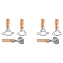 3Pcs Ravioli Stamp Maker Cutter with Roller Wheel Set,Mold