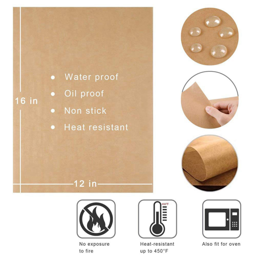 100Pcs Parchment Paper,Precut Baking Liners Sheets Paper,12 X 16 Inch 1