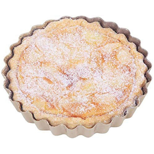 Tart Pan,4 Inch Mini Quiche Pan Bottom Tin Carbon (4 Packs) 2