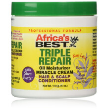 Afrika's beste drievoudige reparatieolie Moisturizer Haar en hoofdhuidconditioner 6 ounce (verpakking kan variren)