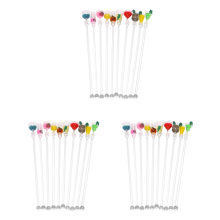 10Pcs Cocktail Drink Mixing Stick Set Supplies Swizzle Stirrer