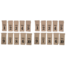 Wine Bags, 1/4 Inches Hessian Numbered Wine Bottle Gift Bags