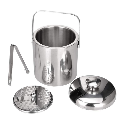 Stainless Steel Ice Square Container Double Walled 1.3L with Lid 1
