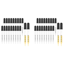 20Pcs 1Ml Glass Liquid Droppers, Eye Dropper Pipettes with Black