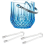 Ice Bucket Plastic Ice Bucket with Handle Acrylic Transparent-Blue 2