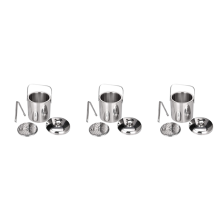 Stainless Steel Ice Square Container Double Walled 1.3L with Lid
