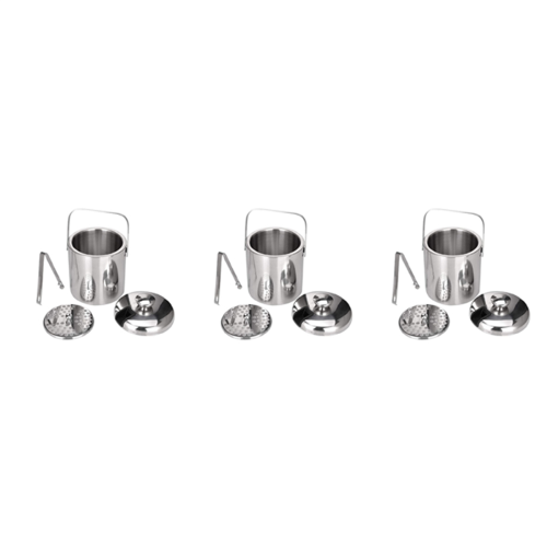 Stainless Steel Ice Square Container Double Walled 1.3L with Lid