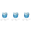 Ice Bucket Plastic Ice Bucket with Handle Acrylic Transparent-Blue 1