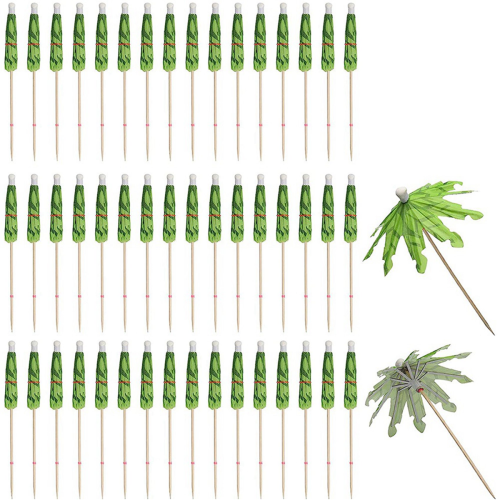 50Pcs Umbrellas for Drinks, Coconut Palm Tree Umbrella Toothpicks 1