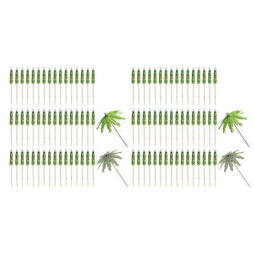 50Pcs Umbrellas for Drinks, Coconut Palm Tree Umbrella Toothpicks