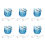 Ice Bucket Plastic Ice Bucket with Handle Acrylic Transparent-Blue 1