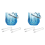 Ice Bucket Plastic Ice Bucket with Handle Acrylic Transparent-Blue 1