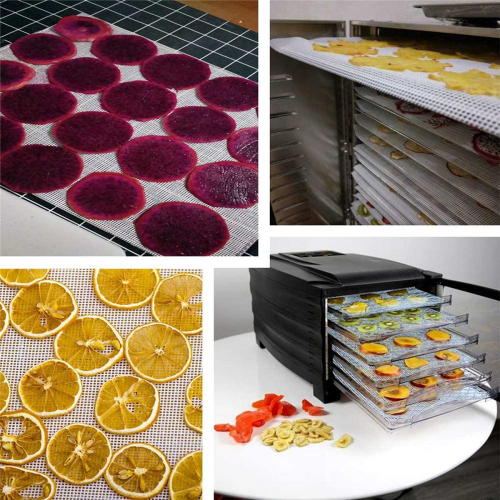 Non-Stick Silicone Dehydrator ,Reusable Mat Meshfor Fruit Dryer 8 Pcs 2
