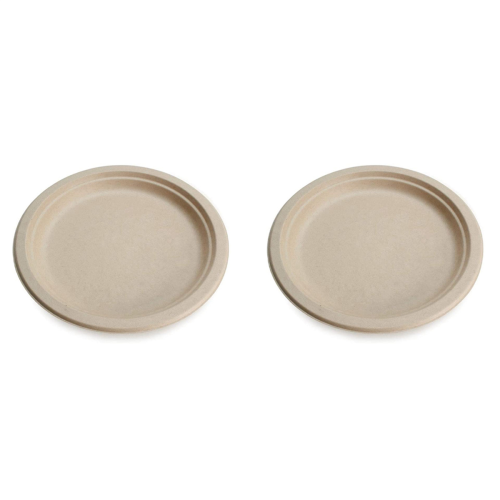 100% Compostable Disposable Paper Plates Bulk 9 Inch 50 Pack