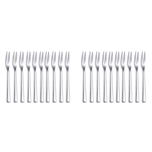 10Pcs 304 Stainless Steel Cocktail Dessert Fork Cake Fruit Forks Set
