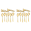 Stainless Steel Flatware Serving Utensils Large (Gold,8 Pieces) 1