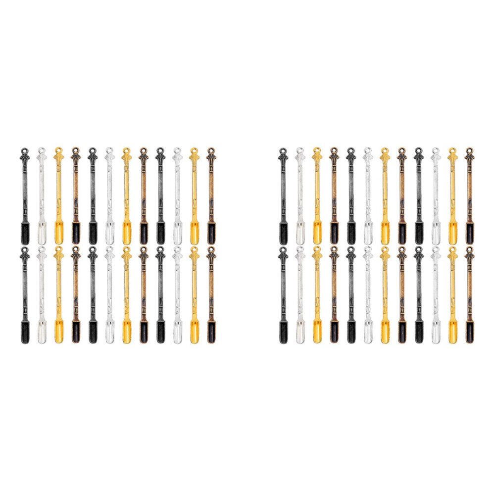 Gold/Silver 24Pcs Mini Shovel Snuff Spoon,For Filling Vials With Salts Shovel