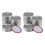 100 Pcs 70MM Jar Split-Type Lids with Silicone Seals Rings 1