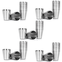 15 Pcs Stainless Steel Shot Glasses Drinking Vessel,30Ml(1Oz) Tea Cup