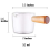 6PCS Transparent Glass with Wooden Handle, Creamer Pitcher. 50Ml 2