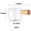 10PCS Transparent Glass with Wooden Handle, Creamer Pitcher. 100Ml 3