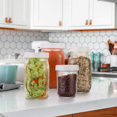 16 Pack Wide Mouth Jar Lids,Plastic Storage Caps for Jars 2