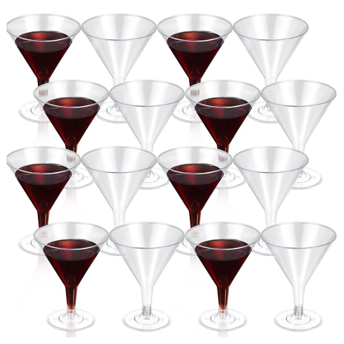 Plastic Glasses, for Cocktail Champagne Flutes Dessert 1