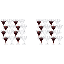 Plastic Glasses, for Cocktail Champagne Flutes Dessert