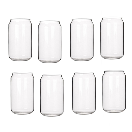 4 Pack Glass Juice Cup Beer Glass Shake Dessert Cup Mug, 400ML