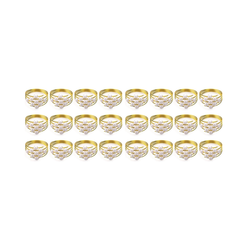 Gold Set Of 12 Napkin Rings For Dinner Table Napkin Buckles