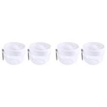 Overnight Oat Containers with Lid and Spoons 2PCS,White
