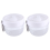 Overnight Oat Containers with Lid and Spoons 2PCS,White 2