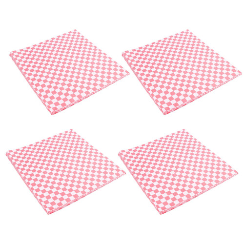 100 PCS checkered -Lebensmittelverpackungs-Papiere, Rot und