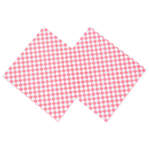 100 PCS checkered -Lebensmittelverpackungs-Papiere, Rot und 2
