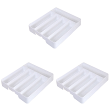 Drawer Tray Spoon Cutlery Separation Finishing Storage Box White