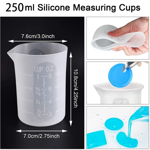 Silicone Measuring Cups for Epoxy Resin, Resin Casting Container 2