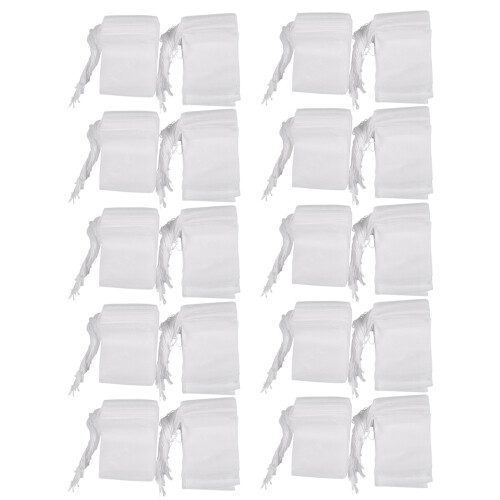 100 Pcs Disposable Empty Tea Bag String Heat Seal Filter Paper
