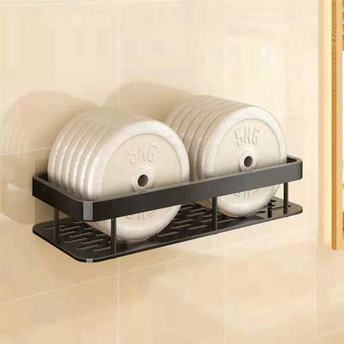 2Pcs Bathroom Shelves No-Drill Wall Mount Storage Rack for Shampoo 1