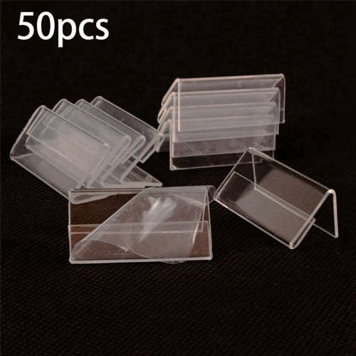 Clear Signage Card Holder Poster Holder Plastic Mini Label Holder 2