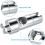 Hand Shower Holder with 2 Hooks, 360 Rotatable Holder, for Bathroom 3