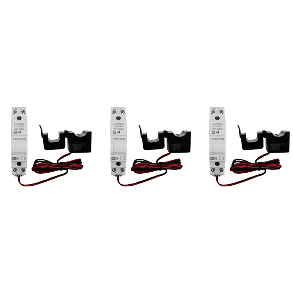 3X Atms1603 Tuya Single Phase Wifi Intelligent Energy Meter 4712582713082